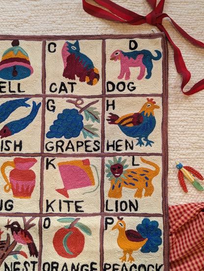 Tapestry Hand Crewel Embroidery ABC - 'Leela'