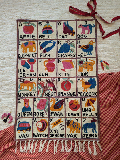 Tapestry Hand Crewel Embroidery ABC - 'Leela'