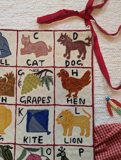 Tapestry Hand Crewel Embroidery ABC - 'Gulal'