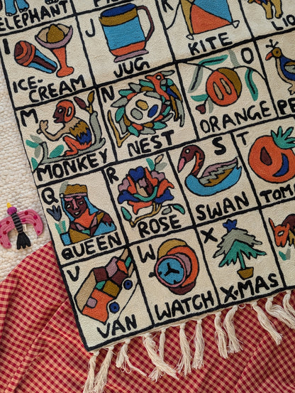 Tapestry Hand Crewel Embroidery ABC - 'Nila'