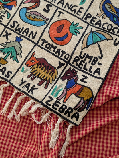 Tapestry Hand Crewel Embroidery ABC - 'Nila'