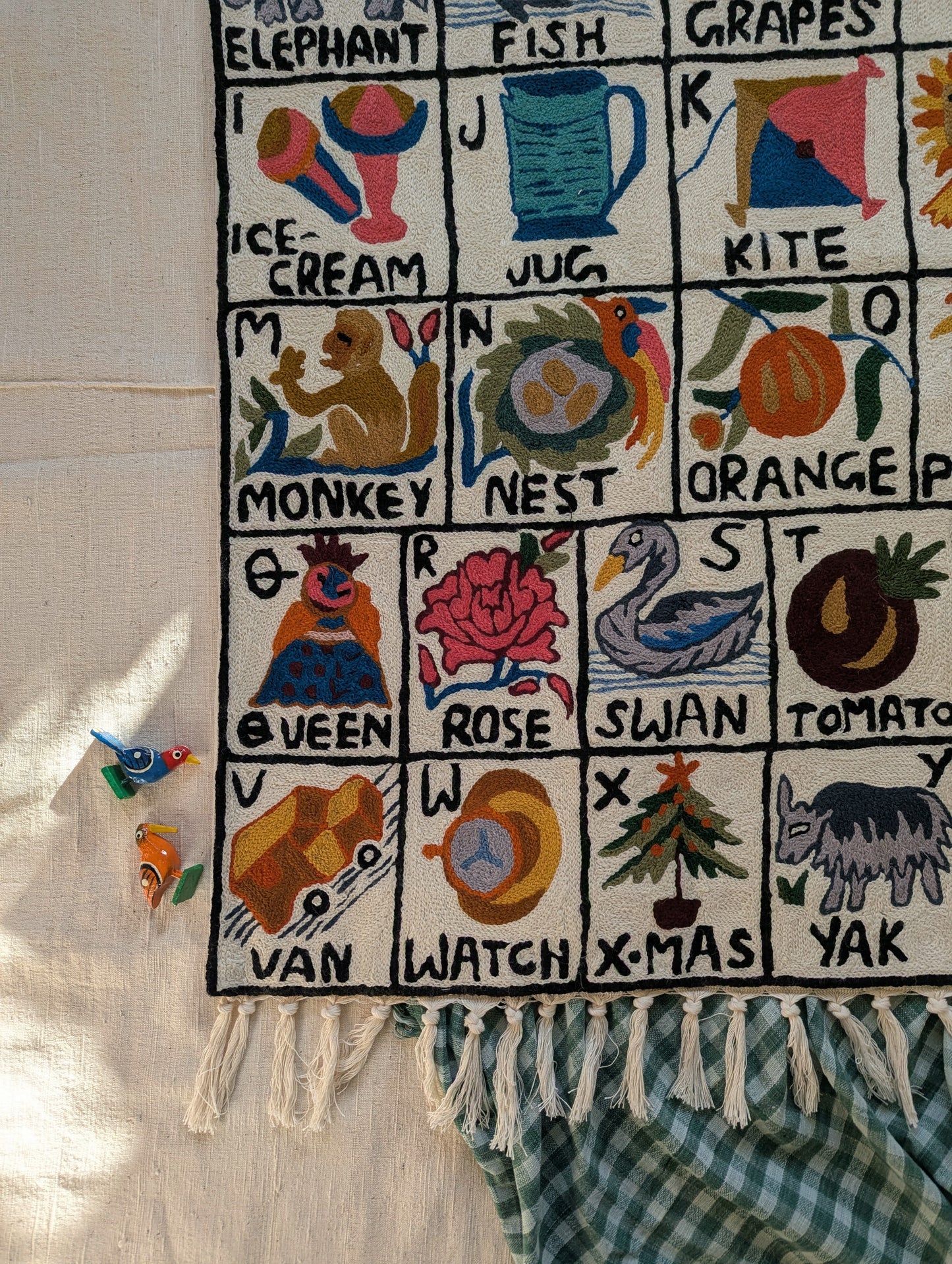 Tapestry Hand Crewel Embroidery ABC - 'Sunehri'