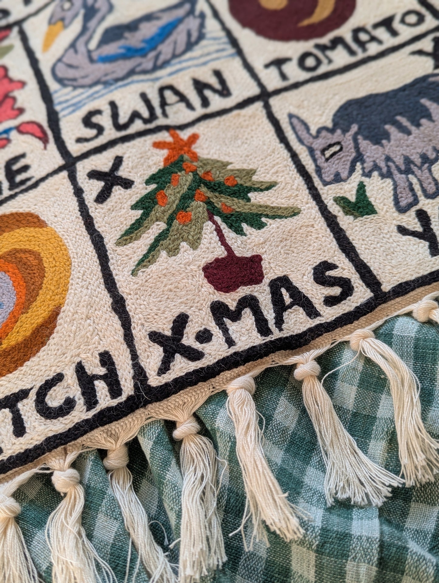 Tapestry Hand Crewel Embroidery ABC - 'Sunehri'