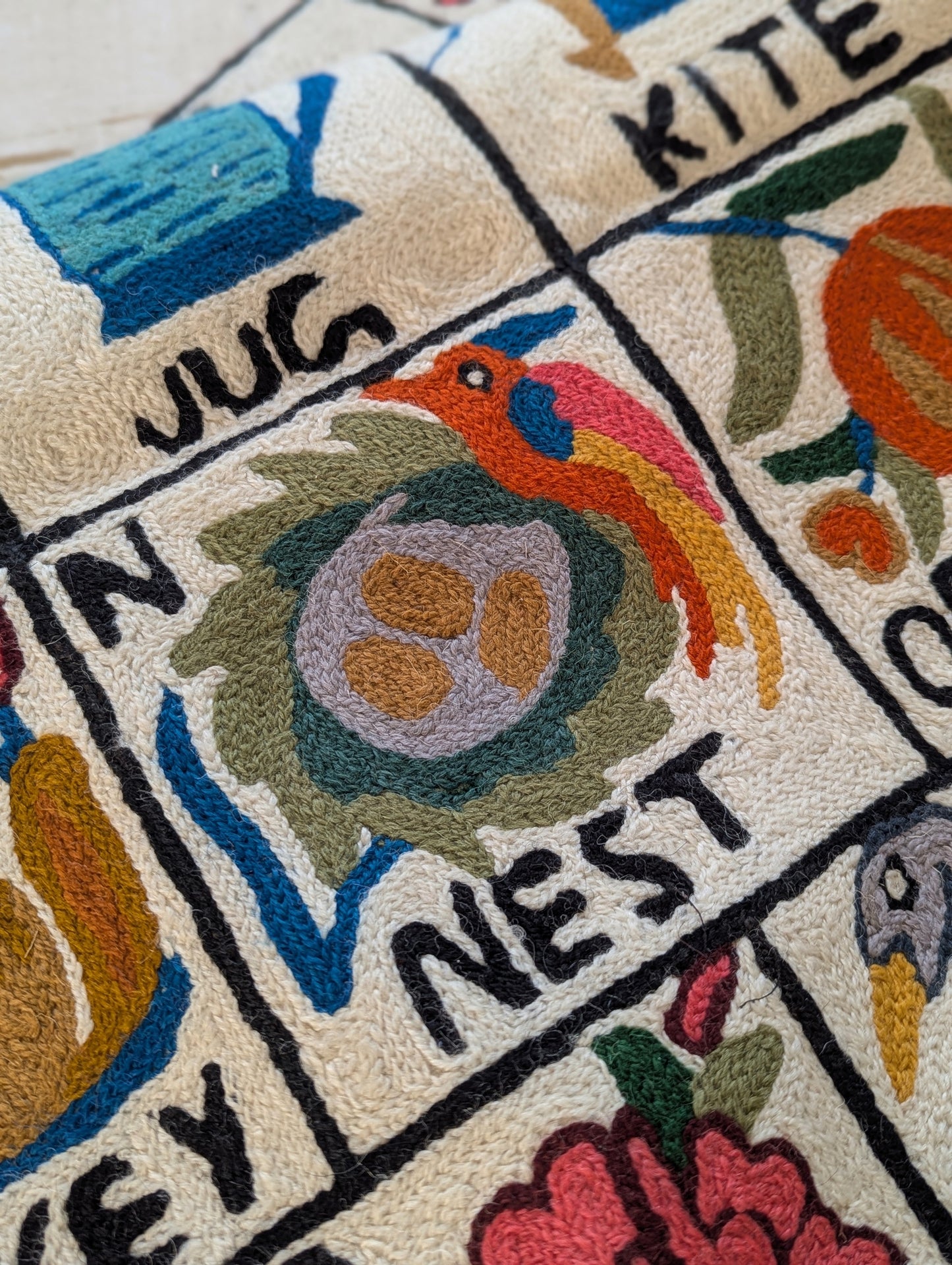 Tapestry Hand Crewel Embroidery ABC - 'Sunehri'