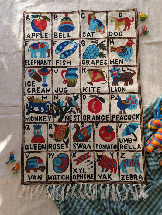 Tapestry Hand Crewel Embroidery ABC - 'Nila'