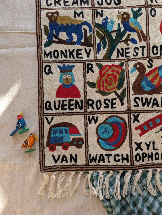 Tapestry Hand Crewel Embroidery ABC - 'Nila'