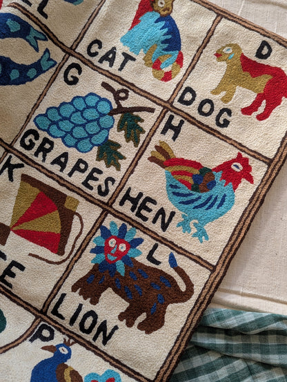 Tapestry Hand Crewel Embroidery ABC - 'Nila'