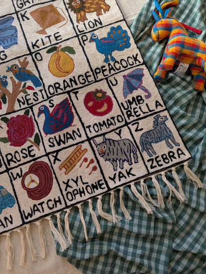 Tapestry Hand Crewel Embroidery ABC - 'Gulal'