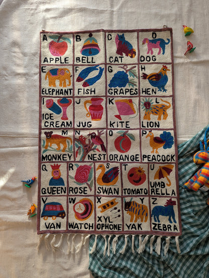 Tapestry Hand Crewel Embroidery ABC - 'Leela'