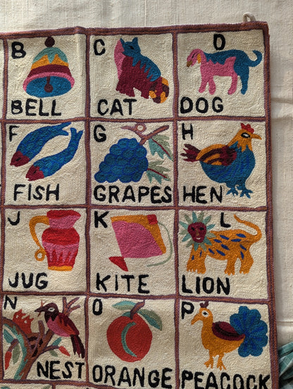 Tapestry Hand Crewel Embroidery ABC - 'Leela'