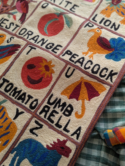 Tapestry Hand Crewel Embroidery ABC - 'Leela'