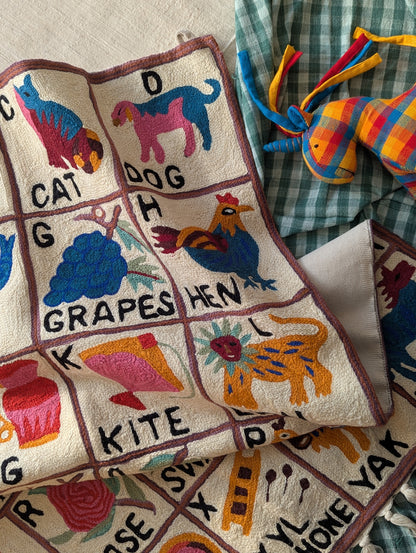 Tapestry Hand Crewel Embroidery ABC - 'Leela'