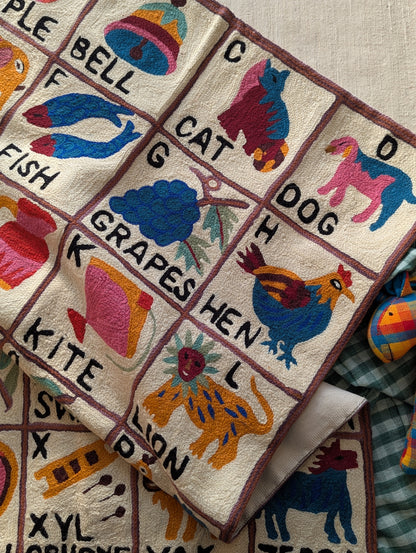 Tapestry Hand Crewel Embroidery ABC - 'Leela'