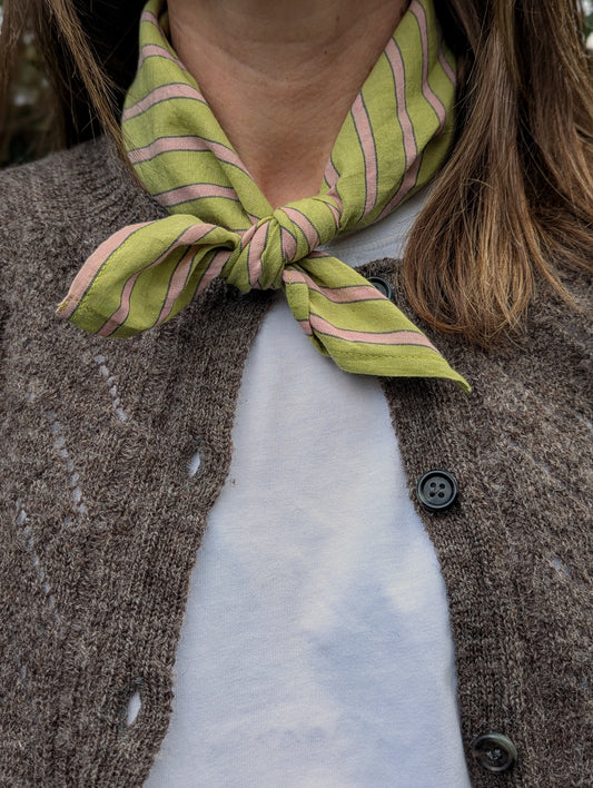 Neckerchief : Matcha Stripes