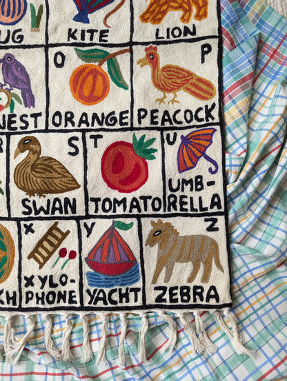 Tapestry Hand Crewel Embroidery ABC - 'Sunehri'