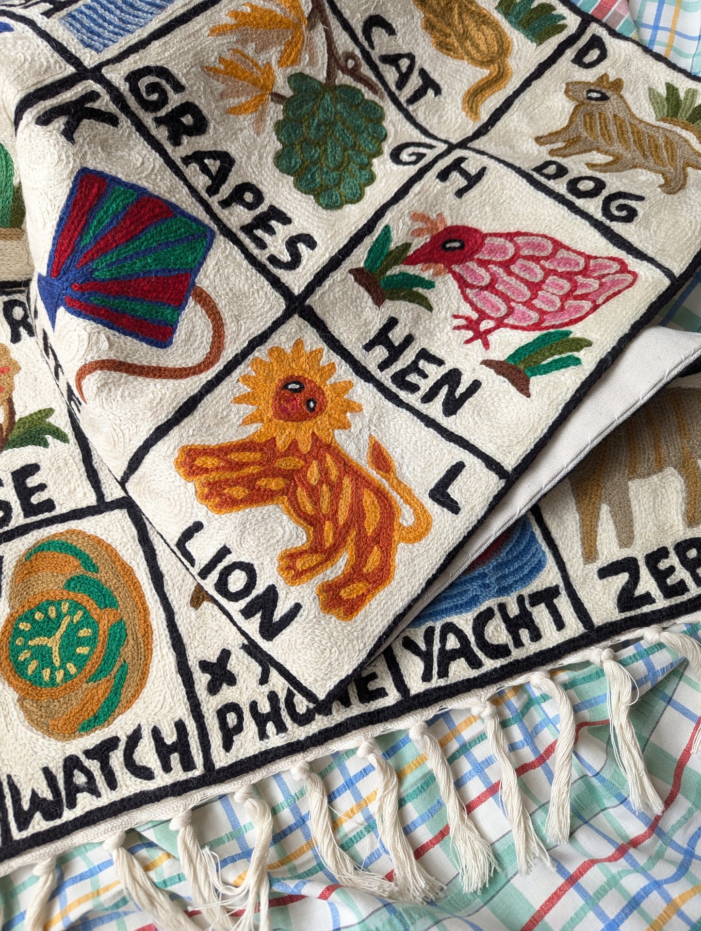 Tapestry Hand Crewel Embroidery ABC - 'Sunehri'