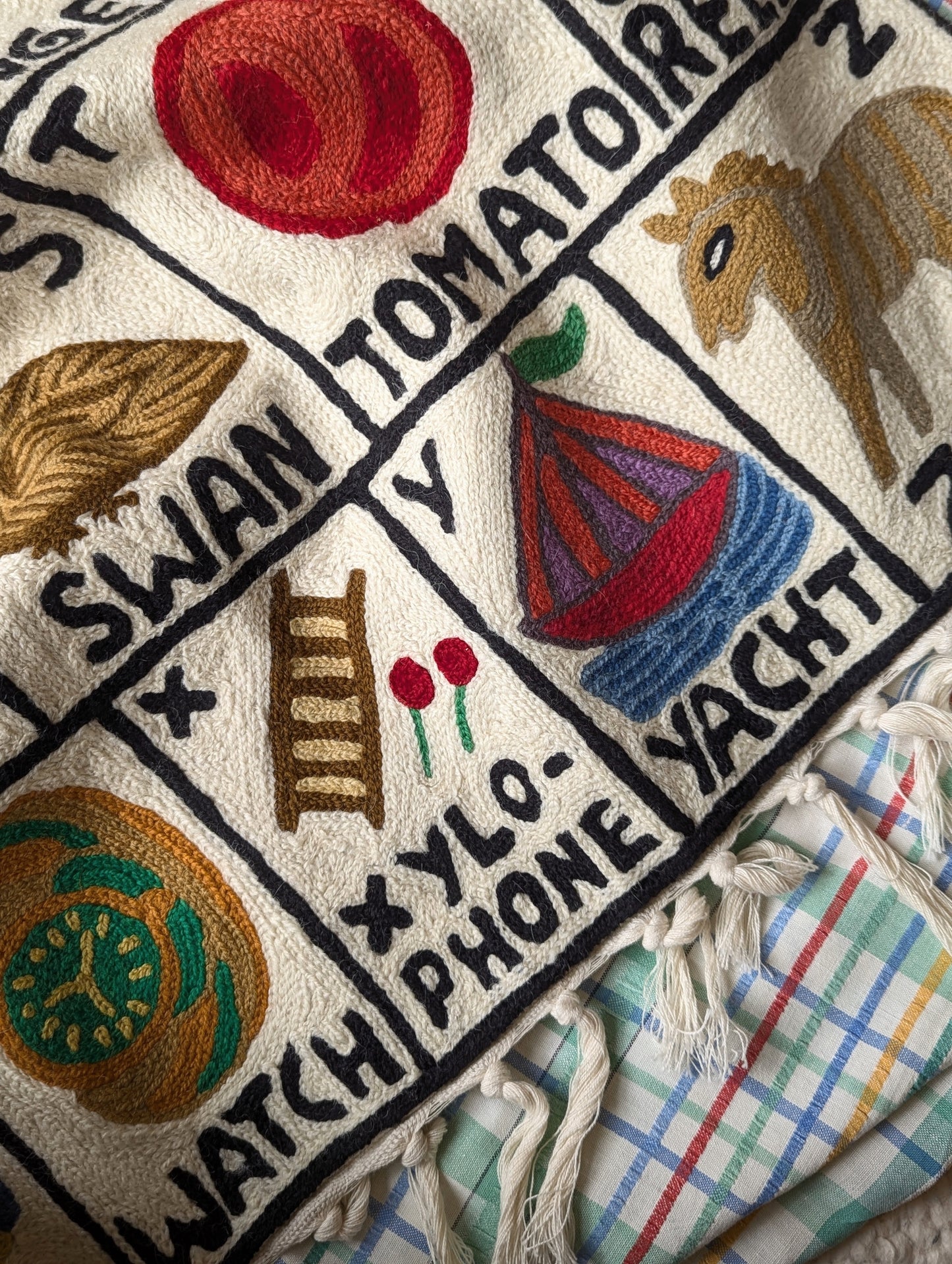 Tapestry Hand Crewel Embroidery ABC - 'Sunehri'