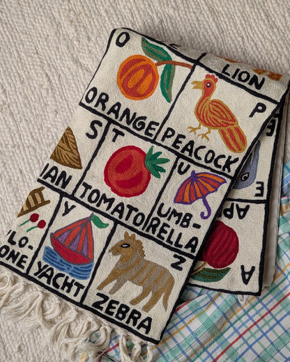 Tapestry Hand Crewel Embroidery ABC - 'Sunehri'