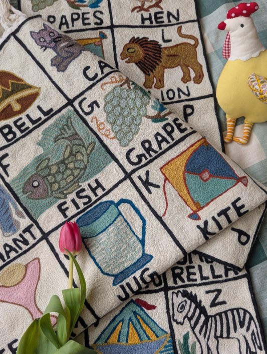 Tapestry Hand Crewel Embroidery ABC - 'Chinaar'