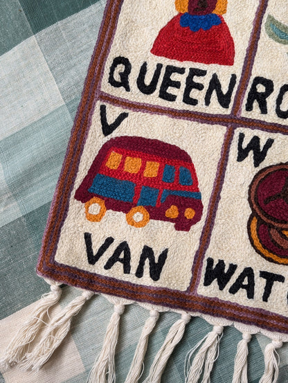 Tapestry Hand Crewel Embroidery ABC - 'Leela'