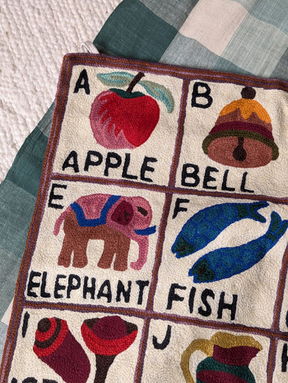Tapestry Hand Crewel Embroidery ABC - 'Leela'