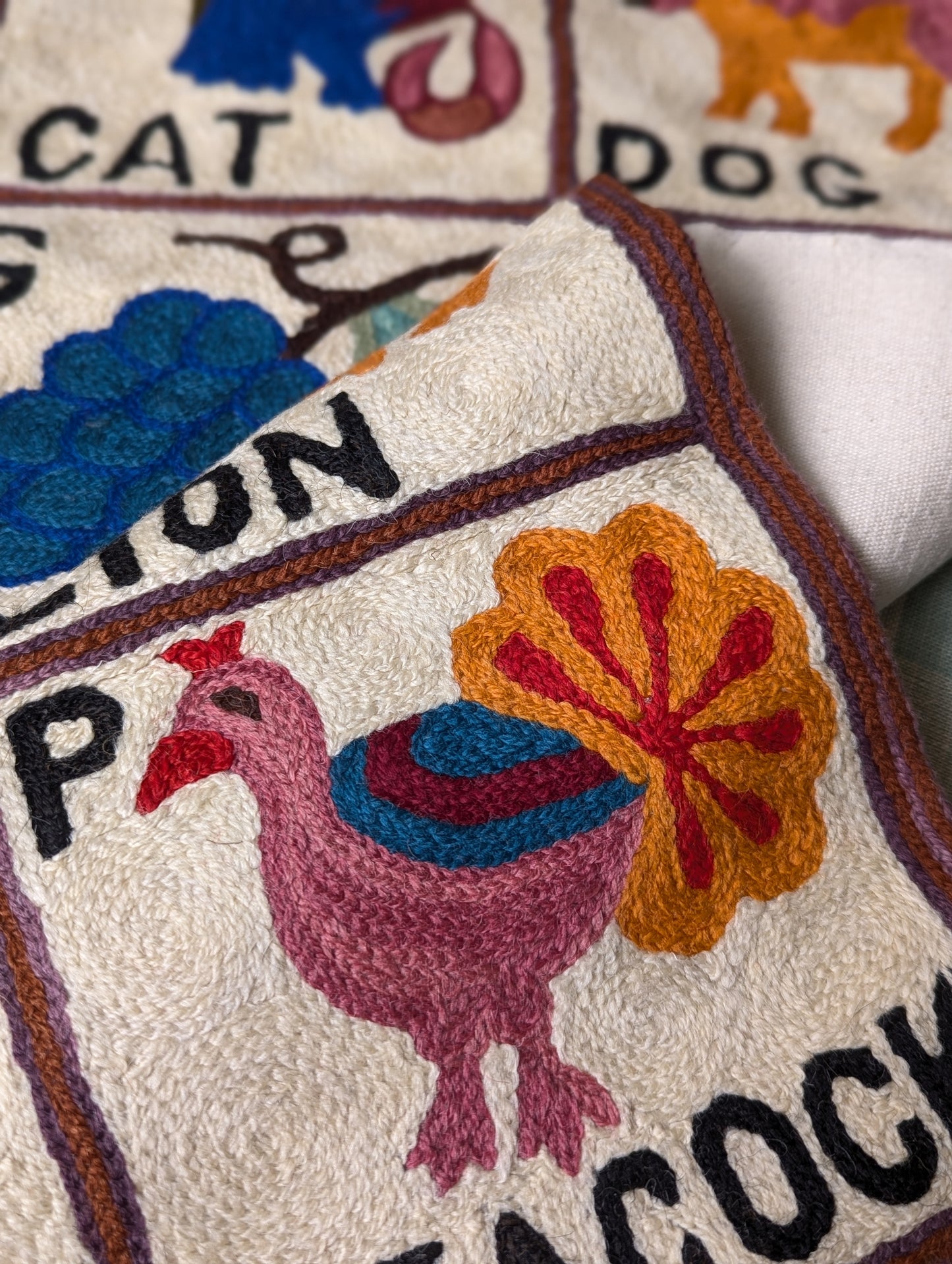 Tapestry Hand Crewel Embroidery ABC - 'Leela'