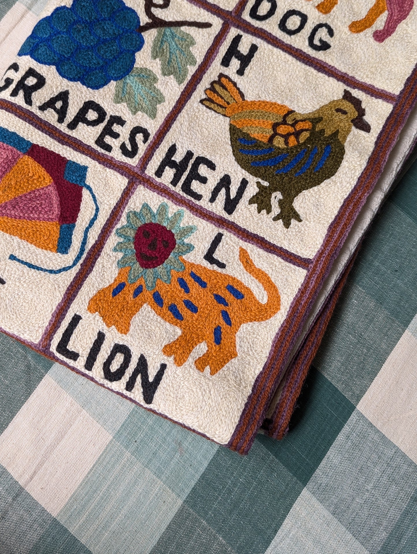 Tapestry Hand Crewel Embroidery ABC - 'Leela'