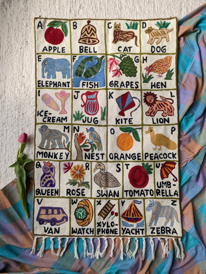 Tapestry Hand Crewel Embroidery ABC - 'Dhaani'