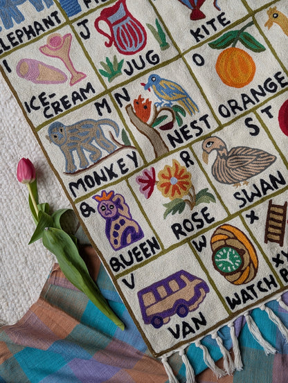 Tapestry Hand Crewel Embroidery ABC - 'Dhaani'
