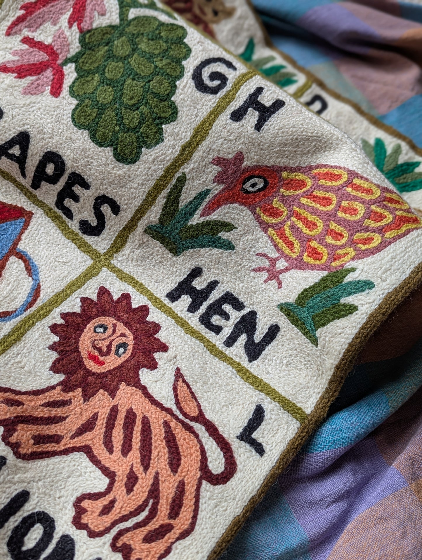 Tapestry Hand Crewel Embroidery ABC - 'Dhaani'