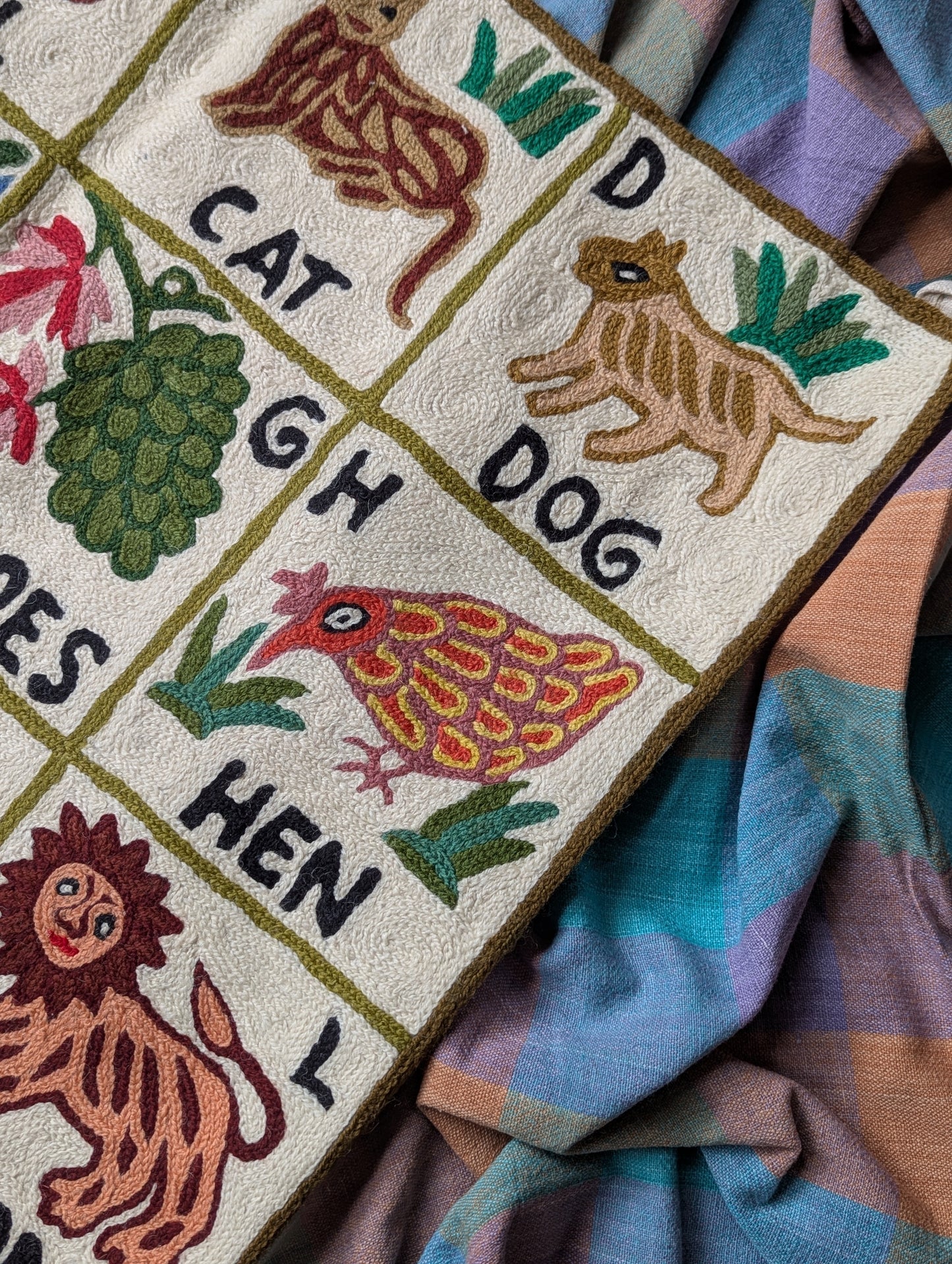 Tapestry Hand Crewel Embroidery ABC - 'Dhaani'