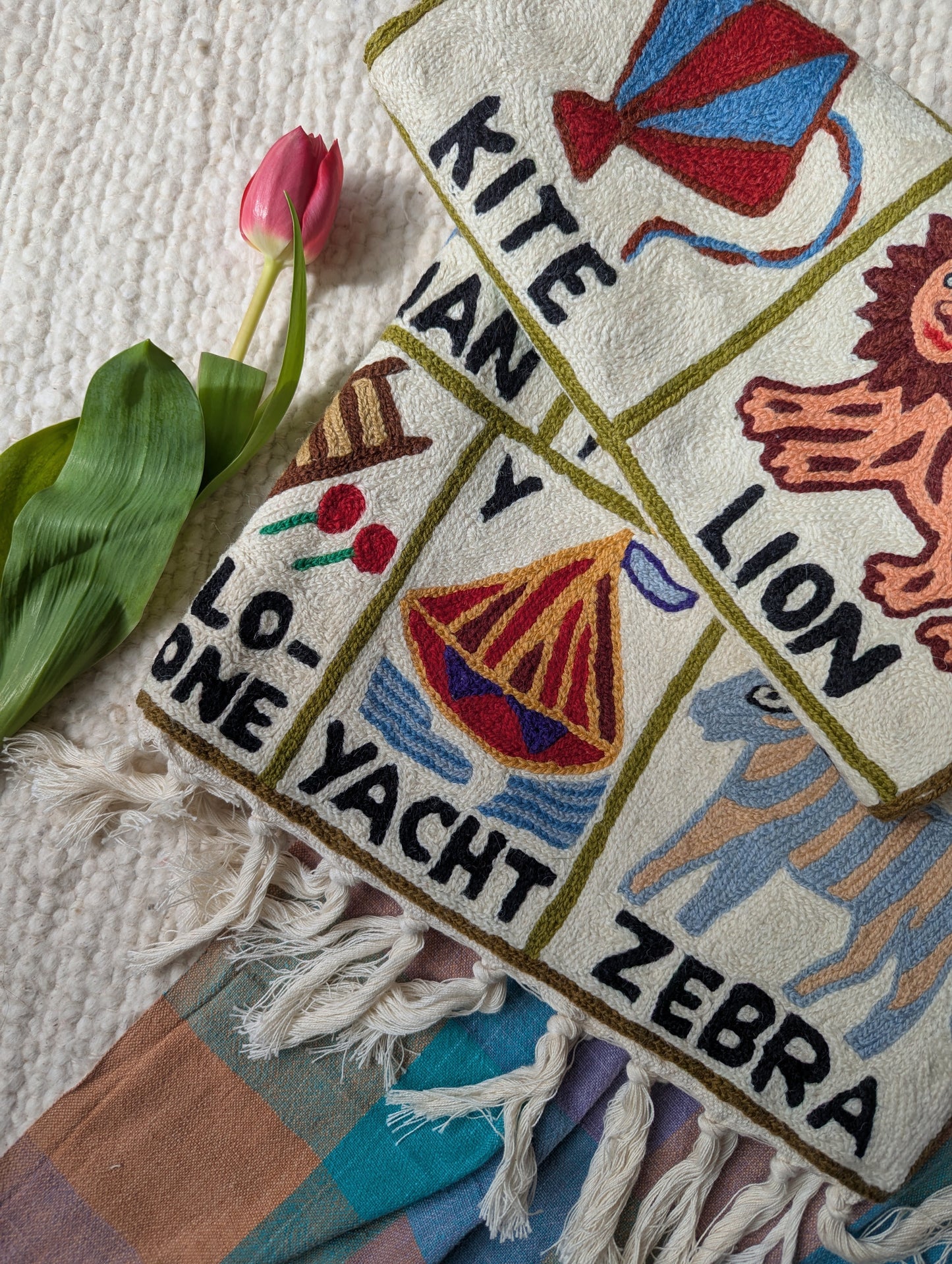 Tapestry Hand Crewel Embroidery ABC - 'Dhaani'