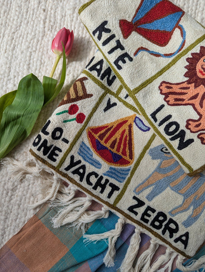 Tapestry Hand Crewel Embroidery ABC - 'Dhaani'