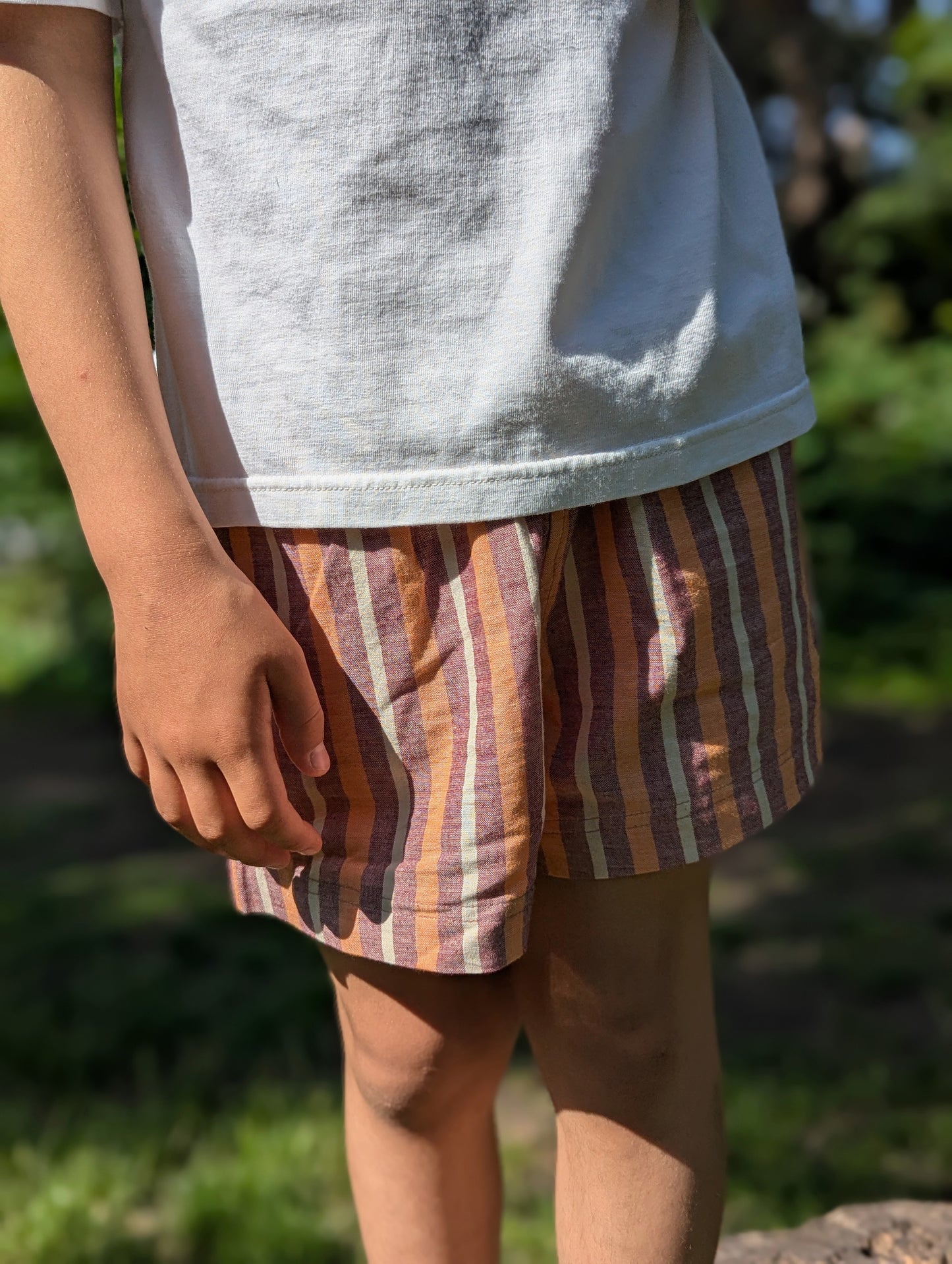 NEW Terracotta Stripes Kurma Kids Shorts