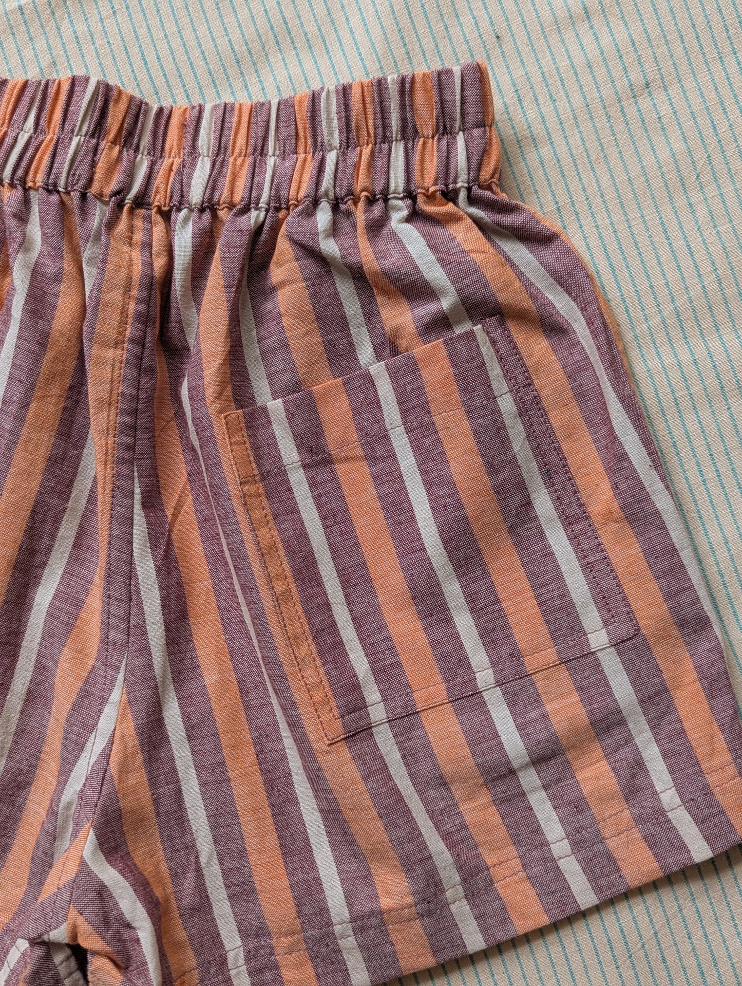 NEW Terracotta Stripes Kurma Kids Shorts