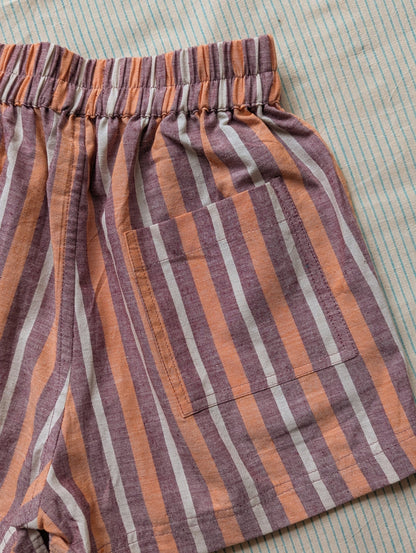 NEW Terracotta Stripes Kurma Kids Shorts