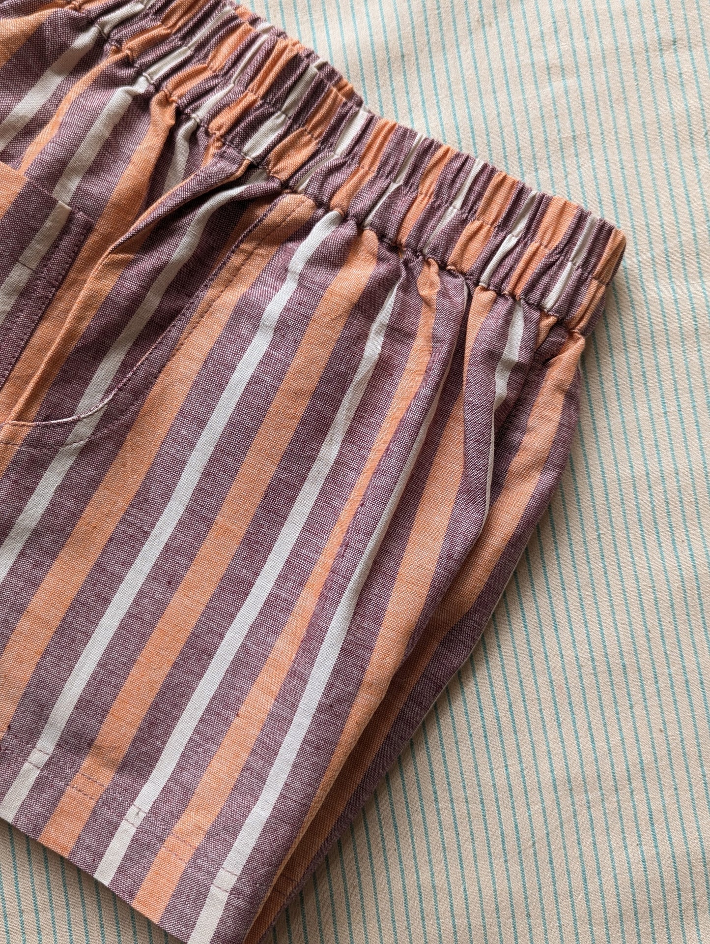 NEW Terracotta Stripes Kurma Kids Shorts
