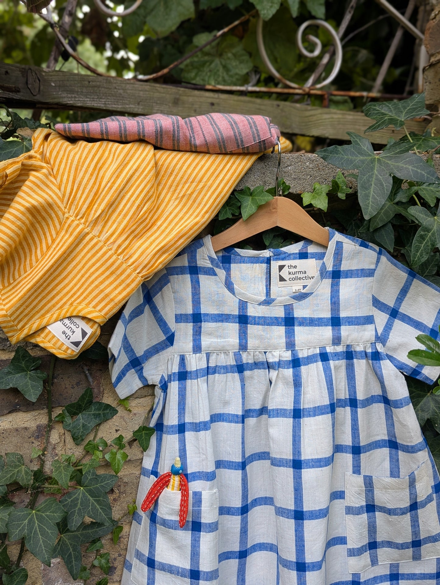 Windowpane Checks Kurma Kids Dresses