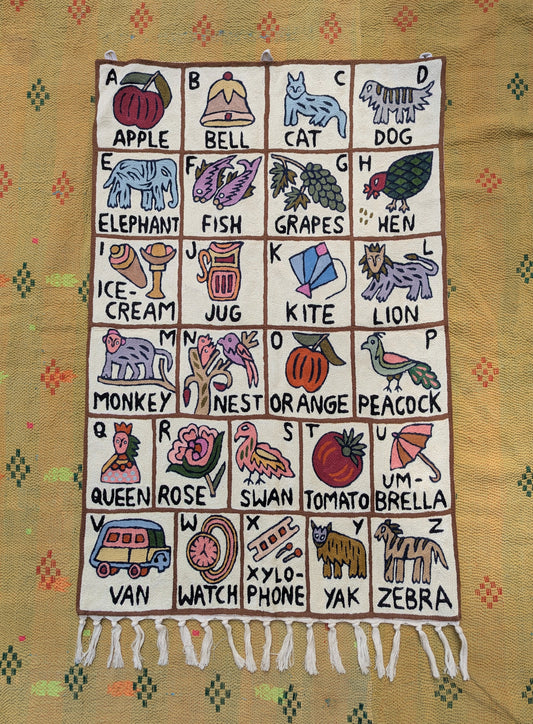 Tapestry Hand Crewel Embroidery ABC - 'Chinaar'