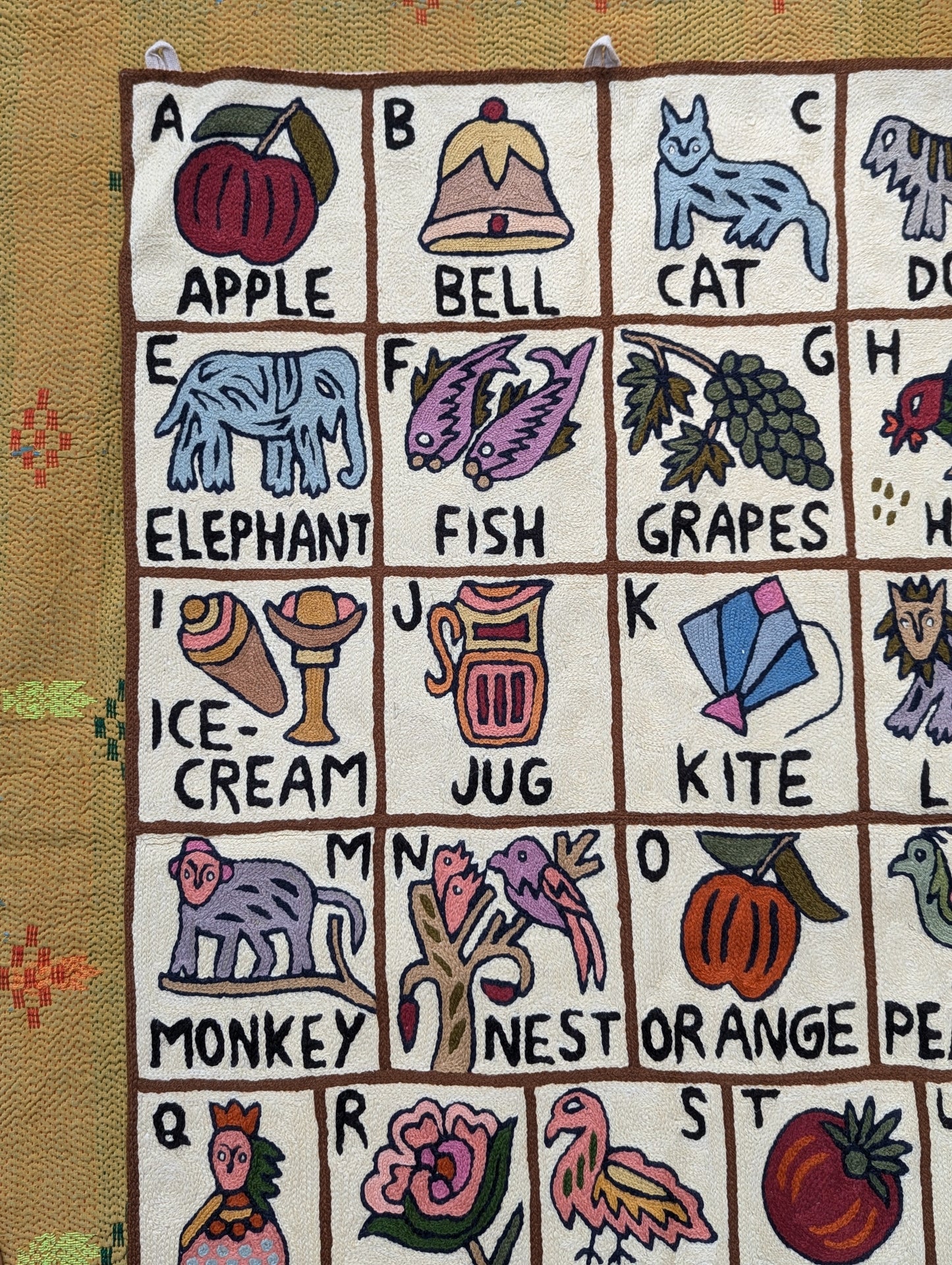 Tapestry Hand Crewel Embroidery ABC - 'Chinaar'