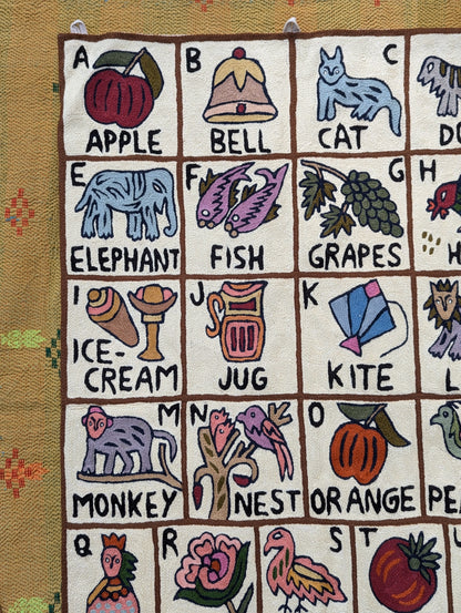 Tapestry Hand Crewel Embroidery ABC - 'Chinaar'