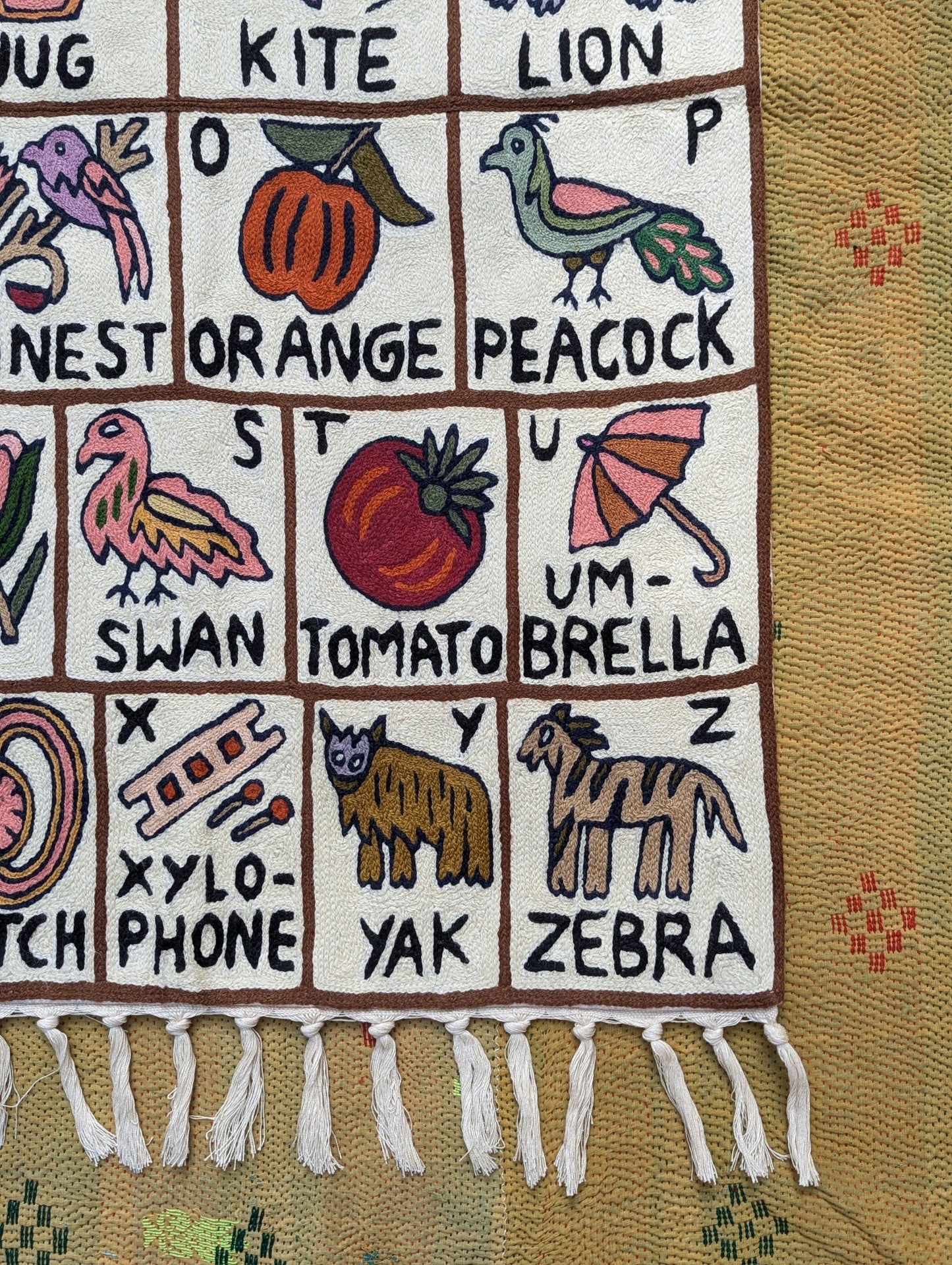 Tapestry Hand Crewel Embroidery ABC - 'Chinaar'