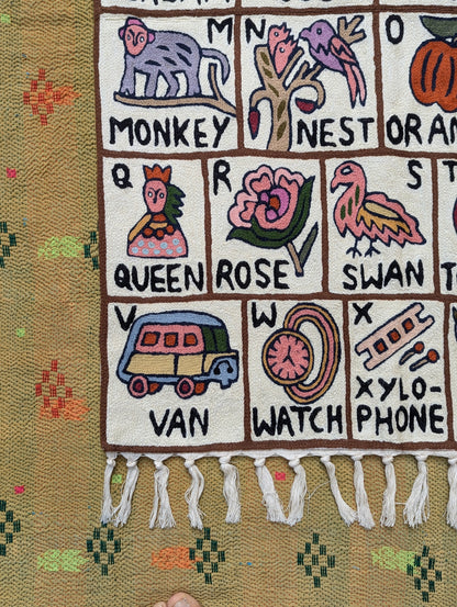 Tapestry Hand Crewel Embroidery ABC - 'Chinaar'