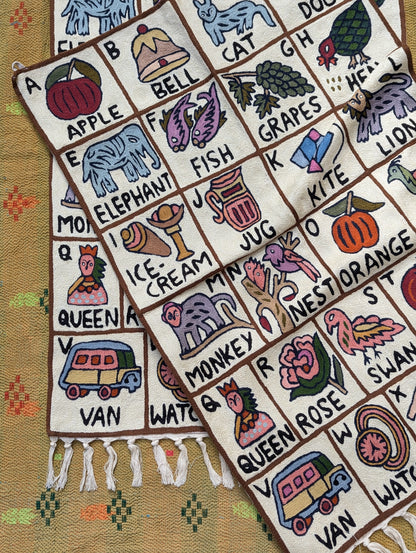 Tapestry Hand Crewel Embroidery ABC - 'Chinaar'