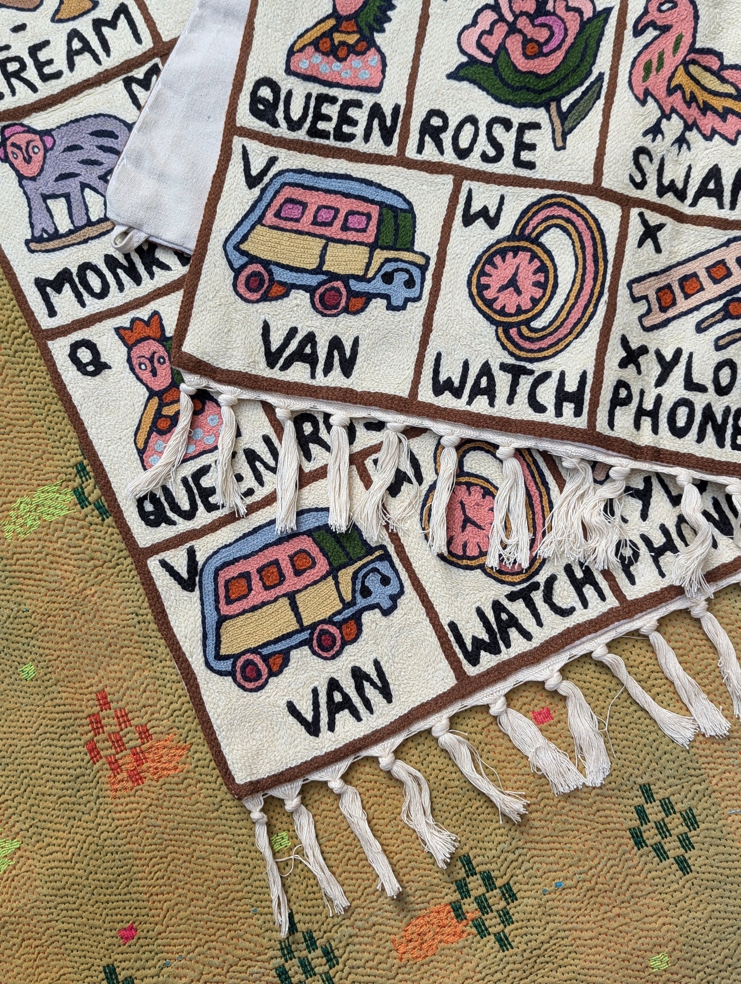 Tapestry Hand Crewel Embroidery ABC - 'Chinaar'