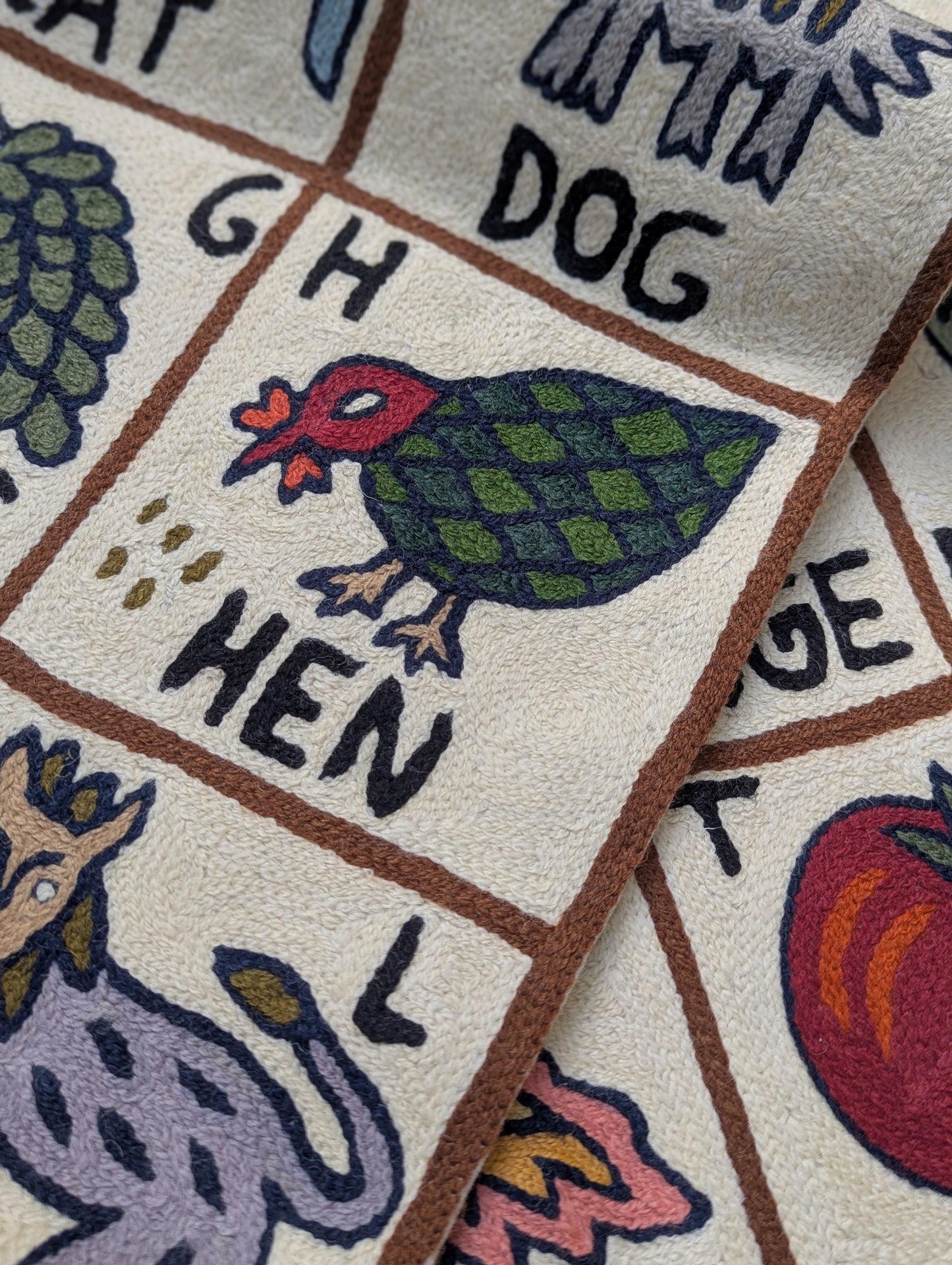 Tapestry Hand Crewel Embroidery ABC - 'Chinaar'