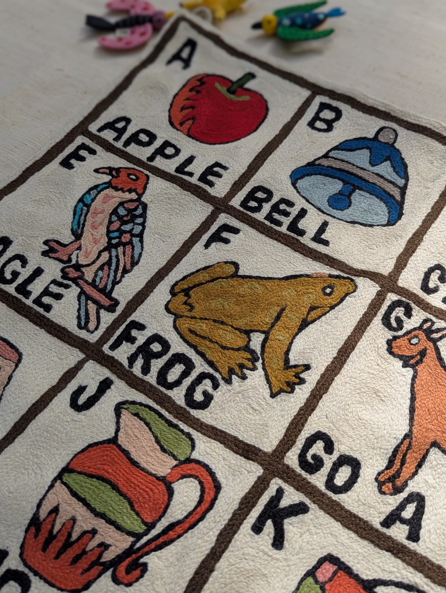 Tapestry Hand Crewel Embroidery ABC - 'Sunehri'