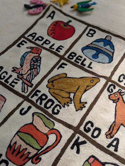 Tapestry Hand Crewel Embroidery ABC - 'Sunehri'