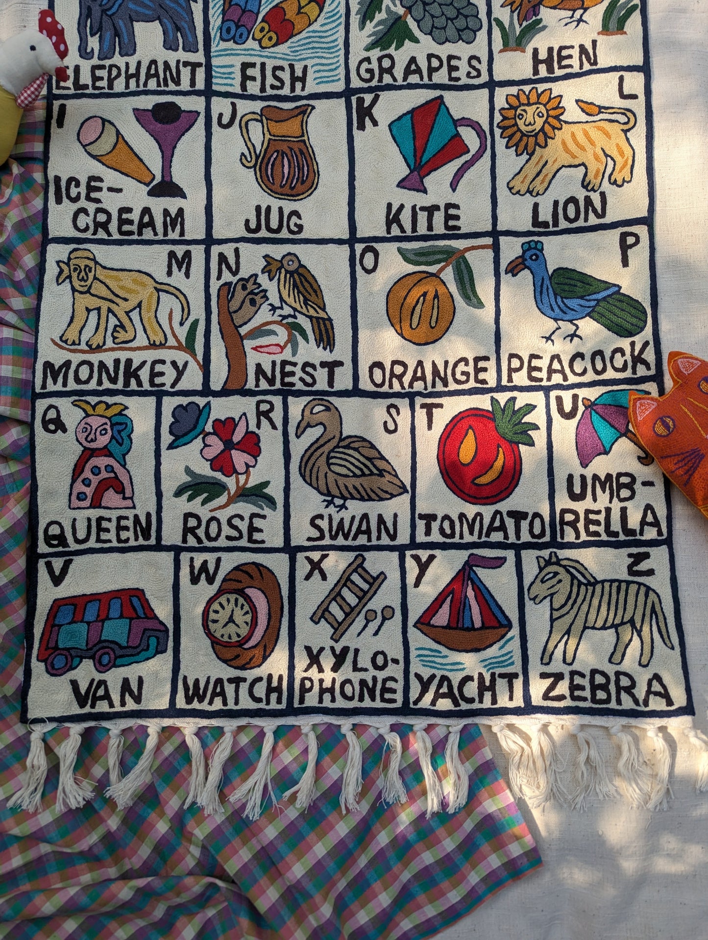 Tapestry Hand Crewel Embroidery ABC - 'Nila'