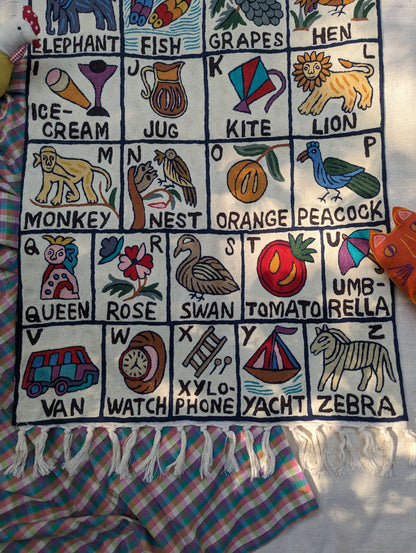 Tapestry Hand Crewel Embroidery ABC - 'Nila'